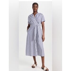 Xirena Liora Dress Striped Belted Midi Size Small